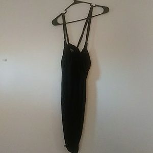 Vtg Firetrap abstact black tunic dress xs